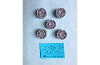 Wheels – Cromodora ( tarmac ) 3D print / 5 pcs for Escort RS Cosworth 1/24